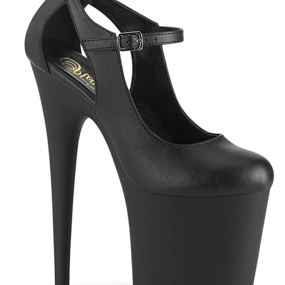 Pleaser Black Stiletto Platform Heels